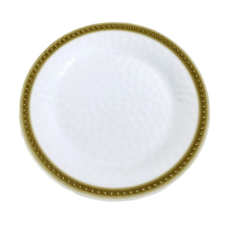 PLATO MELAMINA LINEA SPOT GUARDA DORADA 10.5´ 26.7X2.2CM 250GR PLATO MELAMINA LINEA SPOT GUARDA DORADA 10.5´ 26.7X2.2CM 250GR