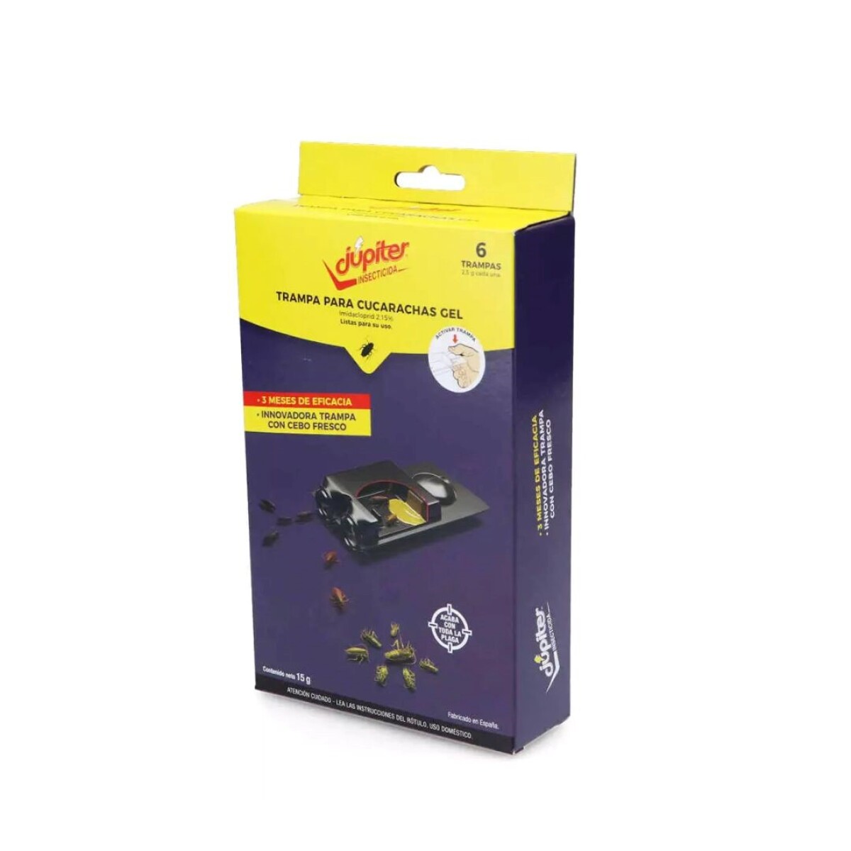 TRAMPA PARA CUCARACHAS GEL 6 UNIDADES 