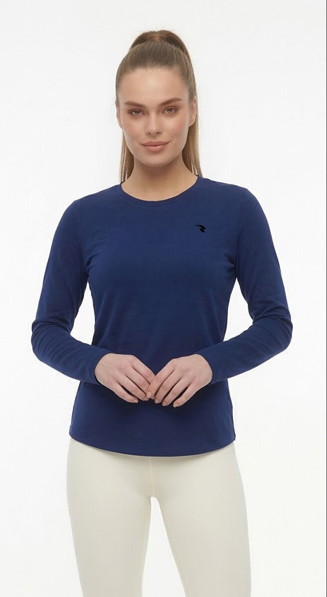 Remera Mangas Largas - Azul 