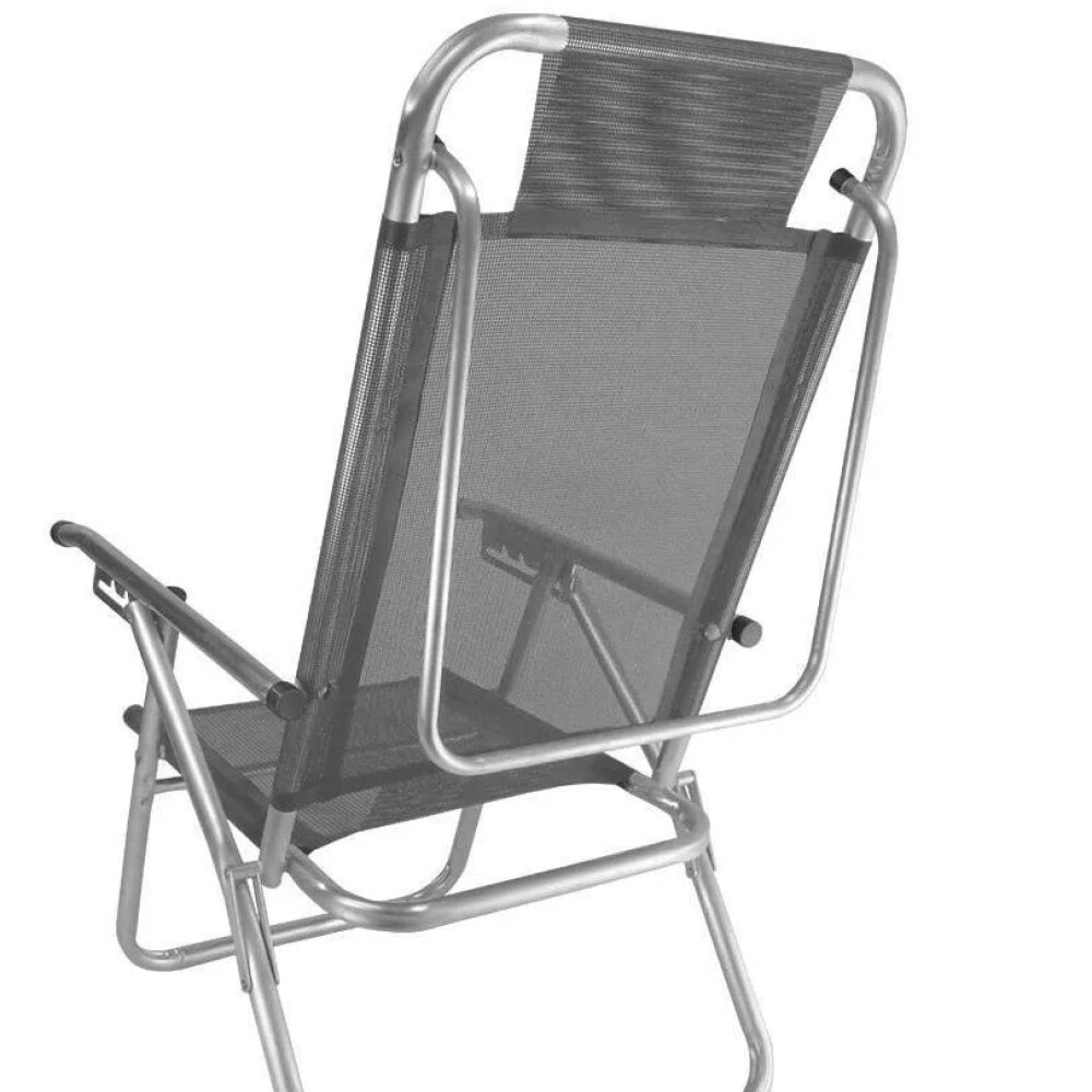 Reposera Alta en Aluminio Infinita Up c/Posiciones GRIS