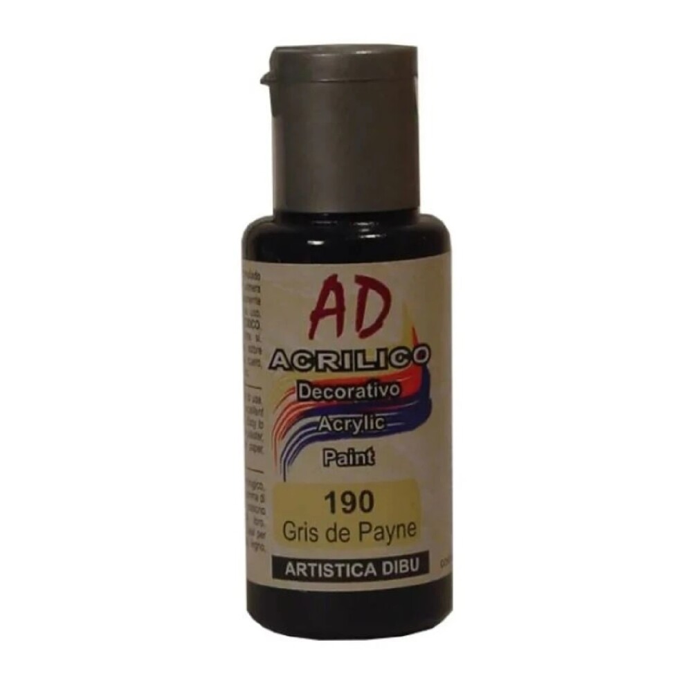Acrílico Decorativo Ad 60 Ml Gris De Payne #Acrílico Decorativo Ad 60 Ml Gris De Payne