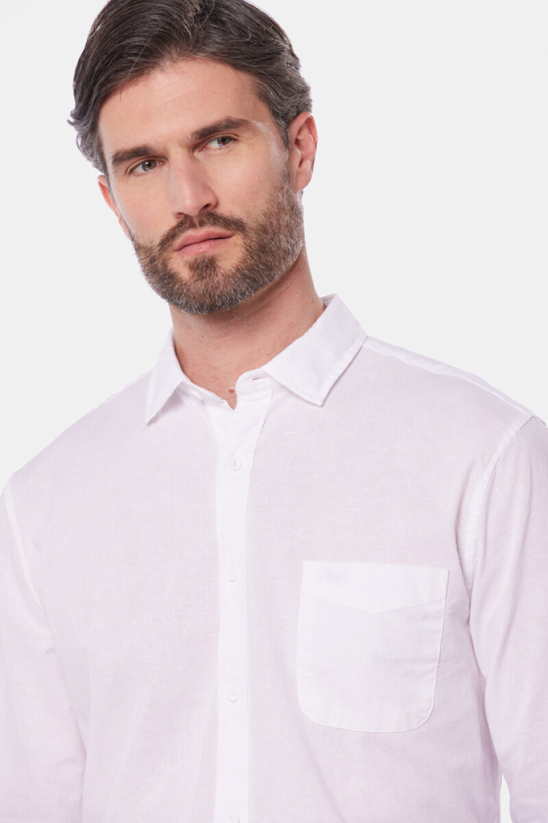 CAMISA DE LINO - Blanco 