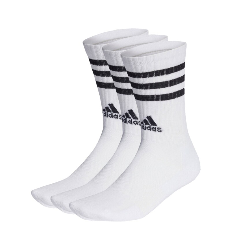 Medias Adidas Caña Media 3 Tiras X3 Blanco