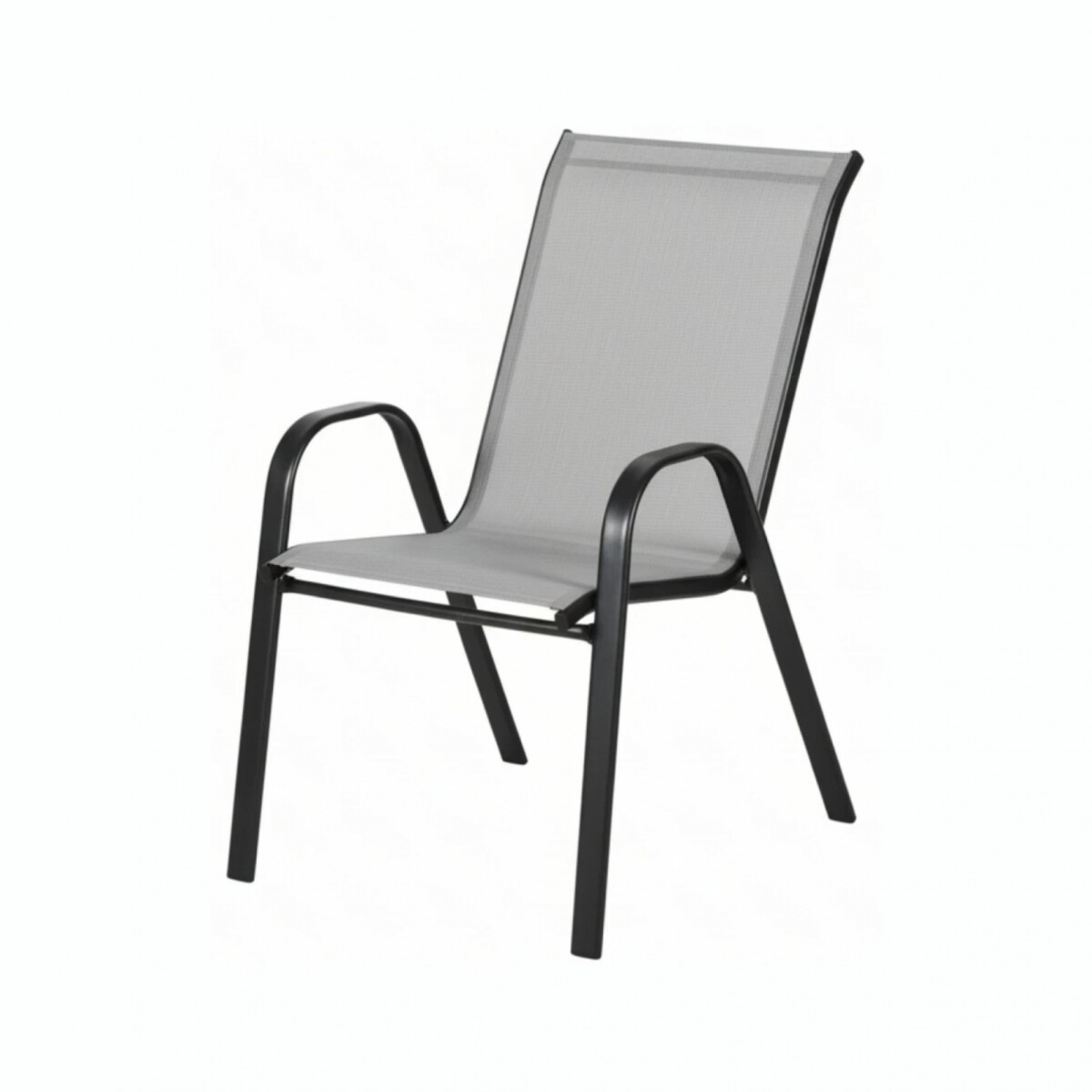 Silla De Jardín RUSTICO SC-092 Textilina Y Acero - Gris 