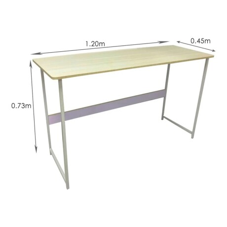 Escritorio en Madera Mdf Y Metal 1,20m X 0,45m Beige