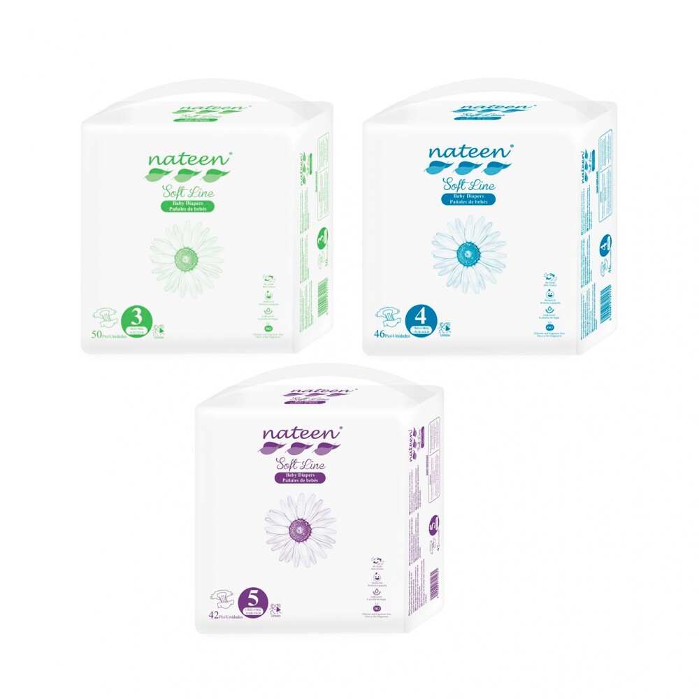 Pañales de Bebé Nateen Línea Soft Paquetón