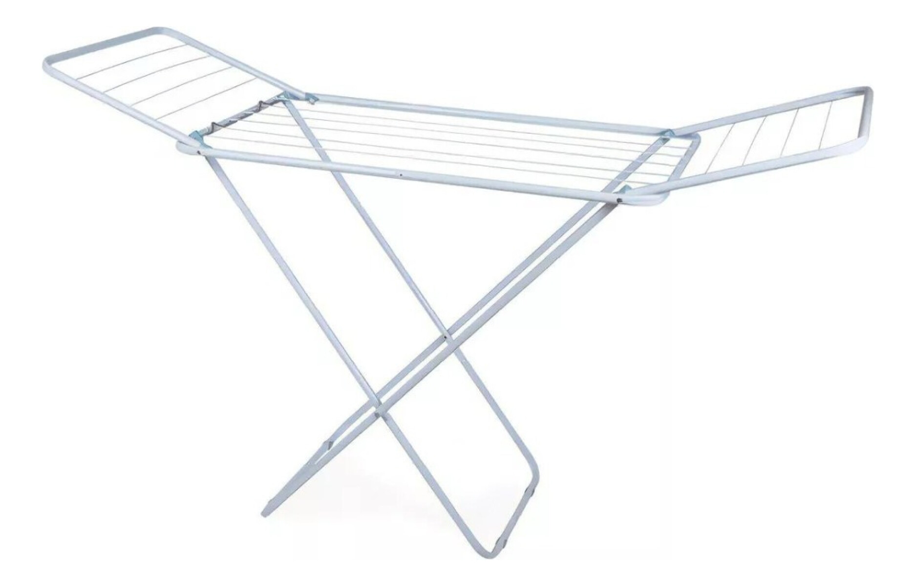Tender Grande Tendedero Para Ropa Pie Acero Plegable Alas - Gris 