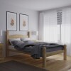 Cama 2 Plazas Natural Línea Mexicana Madera Maciza Cama 2 Plazas Natural Línea Mexicana Madera Maciza