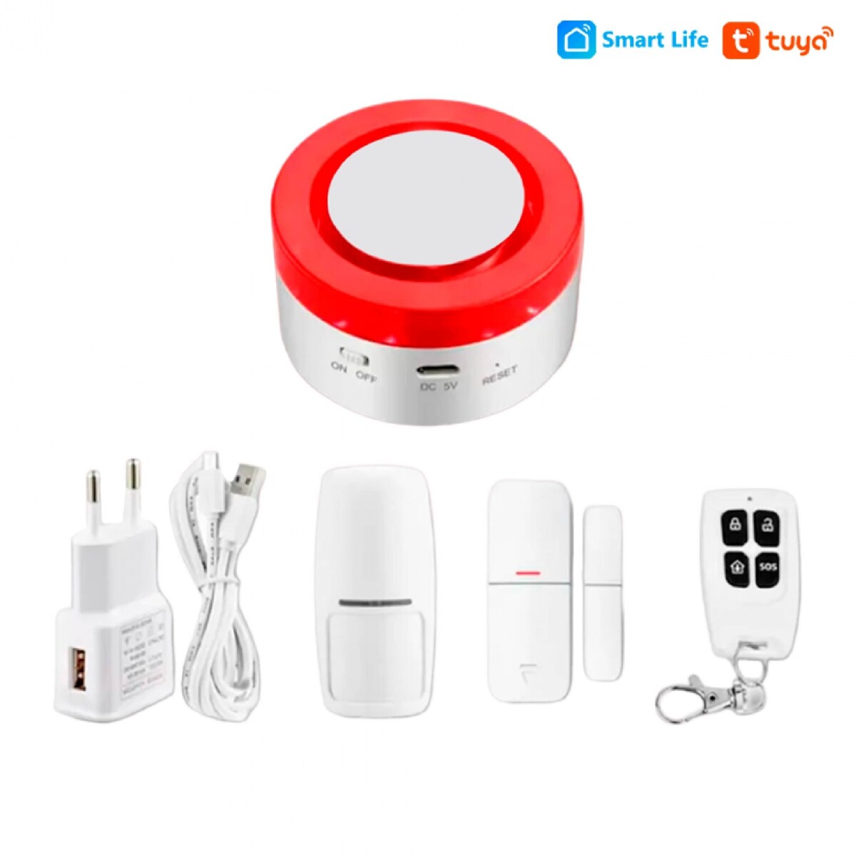 Kit Alarma Sirena Smart Wifi SM-H1 - BLANCO 