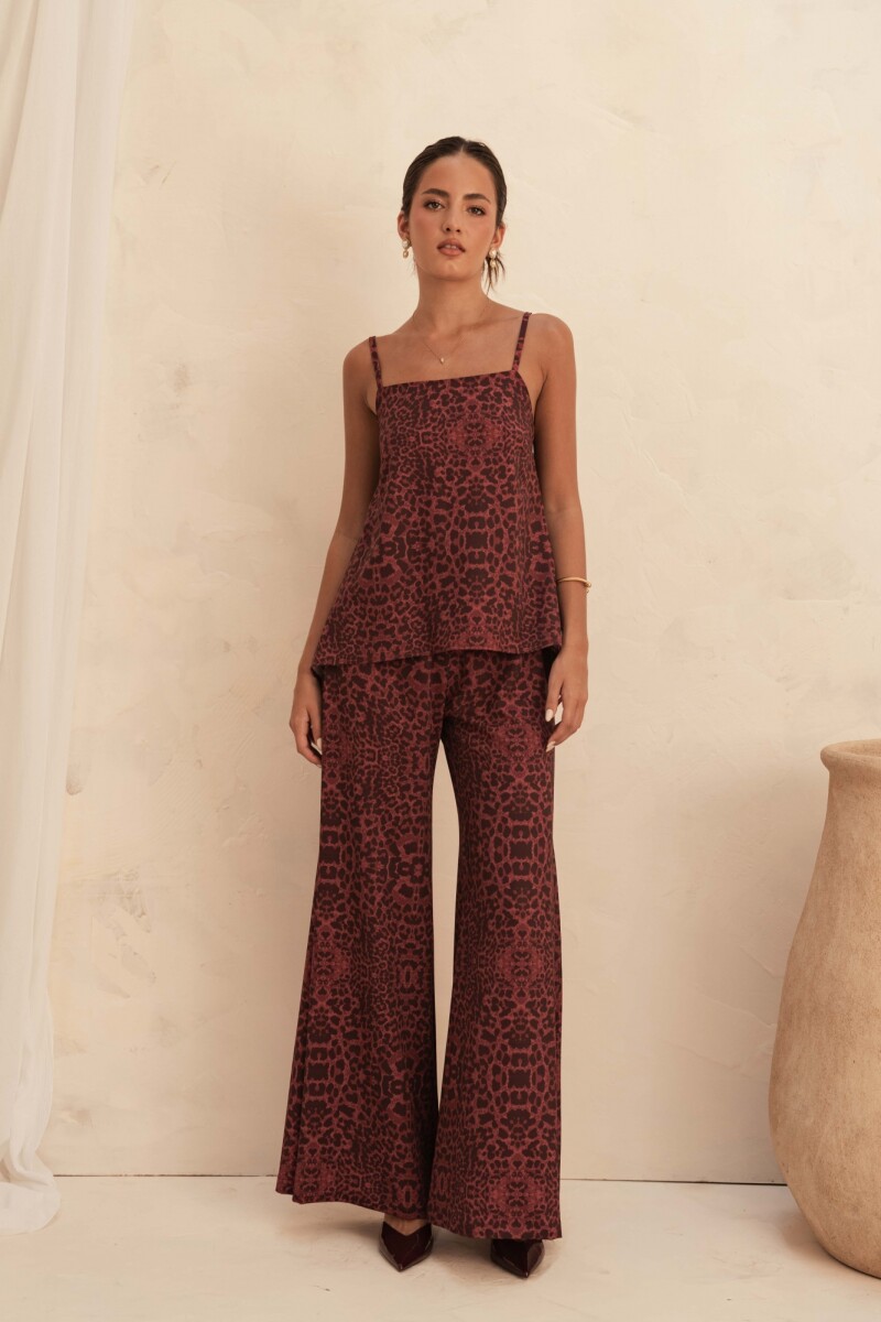 BLUSA AMELIE ROUGE WILD CHEETAH BLUSA AMELIE ROUGE WILD CHEETAH