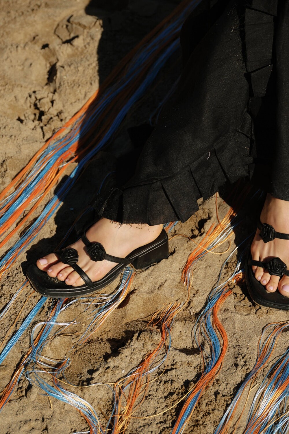 Rosette Sandals Negro