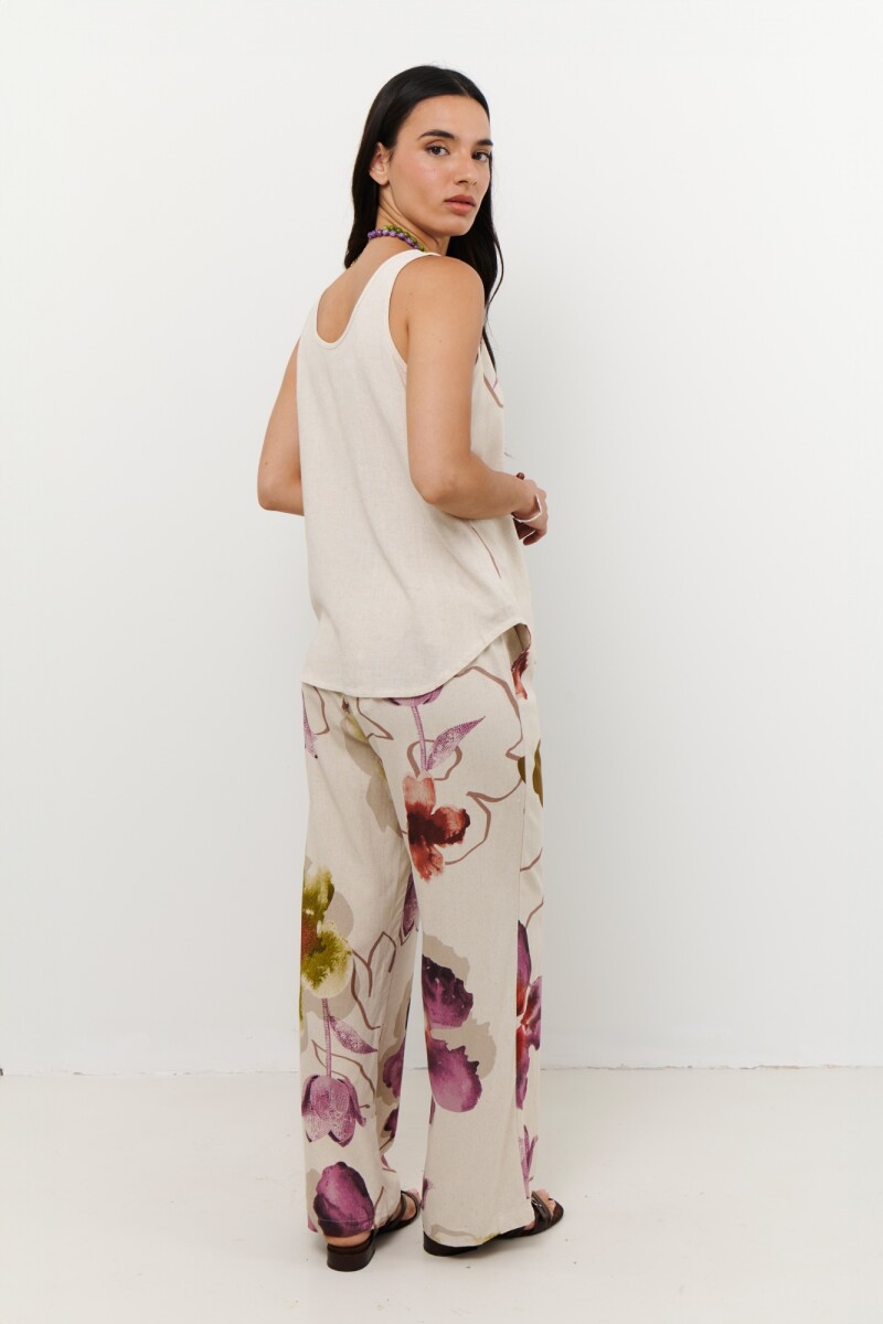 PANTALON LINO TULIP VERDE