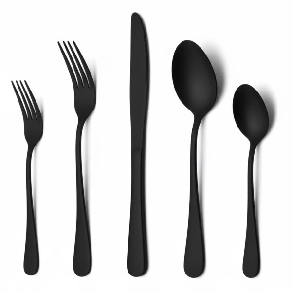 Juego de 24 Cubiertos De Acero Inoxidable Cocina Imback Negro Juego de 24 Cubiertos De Acero Inoxidable Cocina Imback Negro