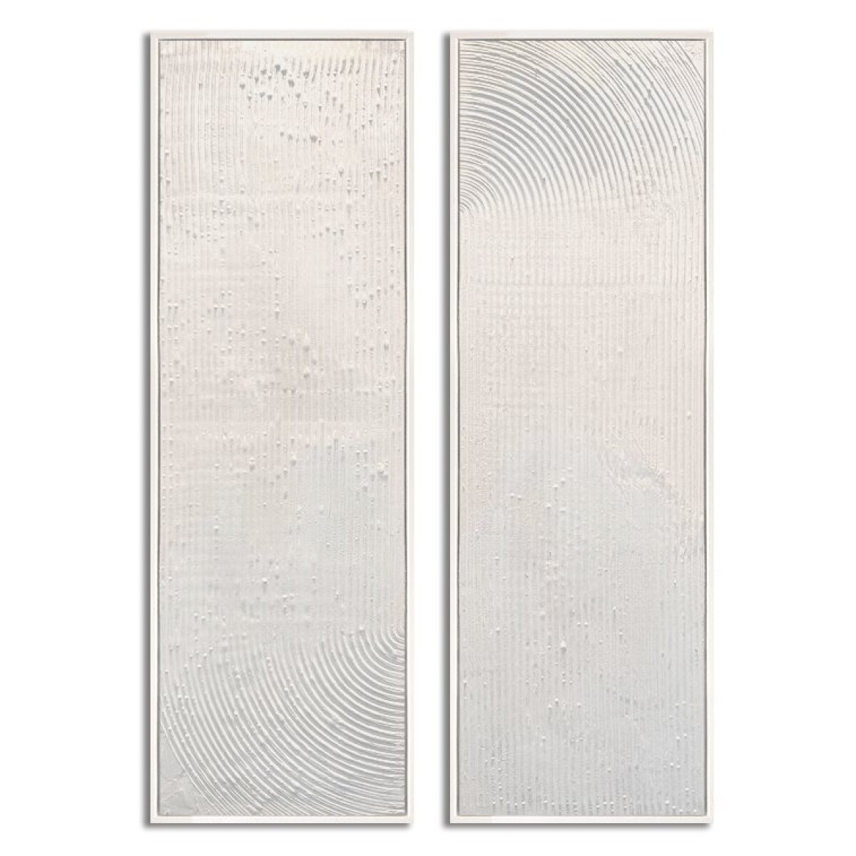 SET 2 CUADROS 40x120cm MARCO PINTURA LINEAS 