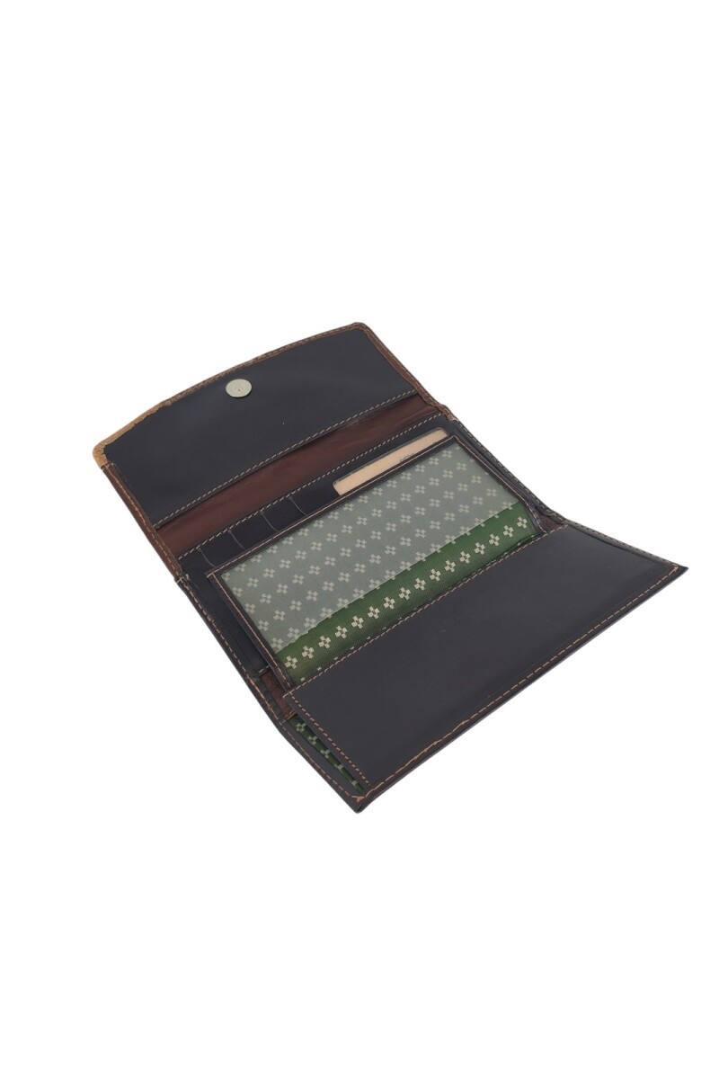 Billetera clasica con vista multicolor en cuero Multicolor