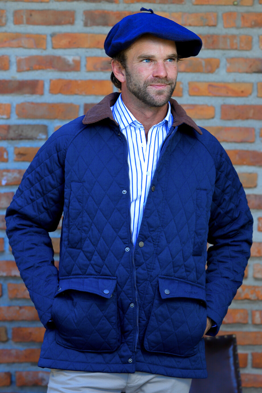Campera de Hombre Capitoneada Azul
