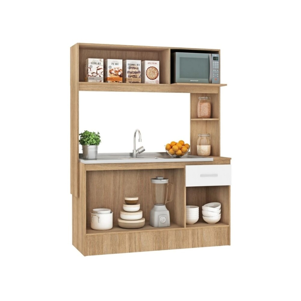 KIT DE COCINA - INTEGRADA GRANDE CARVALHO BLANCO