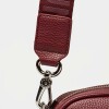 Bandolera Hazel en efecto cuero Bordeaux