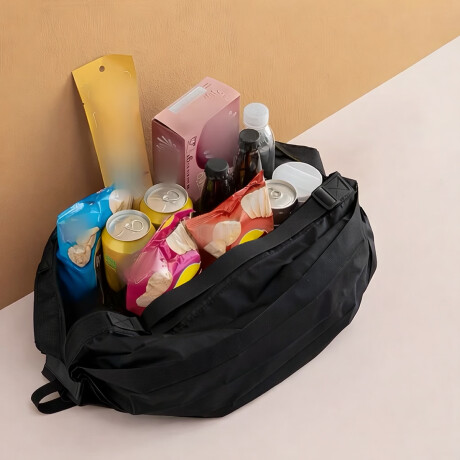 Bolso bolsa enrollable Negro