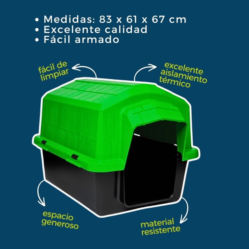 CUCHA CASILLA PARA PERRO PLASTICA ALVORADA ROJO VERDE CUCHA CASILLA PARA PERRO PLASTICA ALVORADA ROJO VERDE