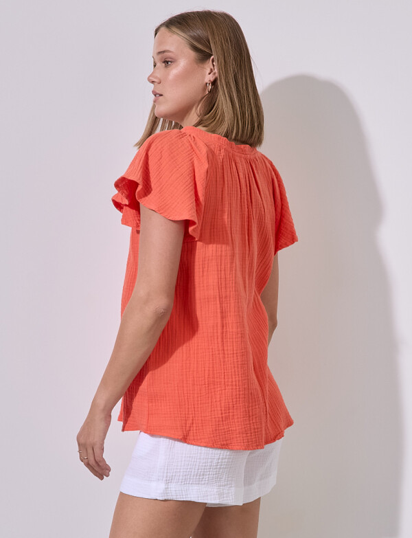 Blusa Algodón ANARANJADO