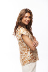 BLUSA MAGDA ESTAMPADO CRUDO Y BEIGE