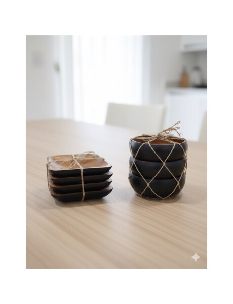 SETX4 COPETINERO NEGRO EXT 10X10X2.5CMS MAD ACAC. SETX4 COPETINERO NEGRO EXT 10X10X2.5CMS MAD ACAC.