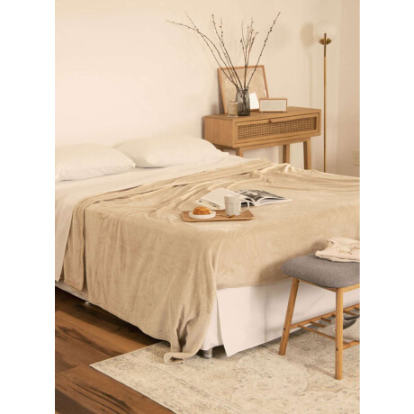 Frazada flannel blanket 2 p Beige