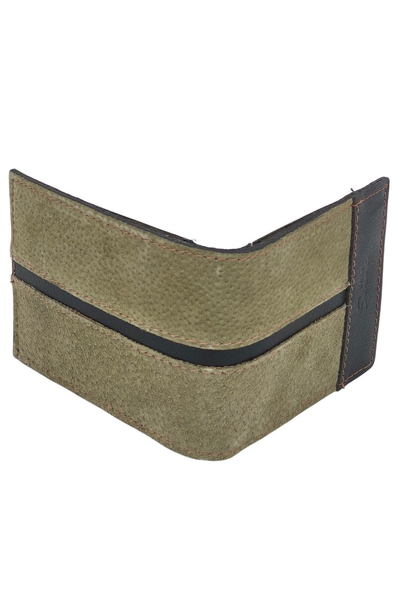 Billetera de cuero al corte Verde