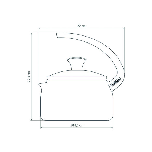 Caldera negra modelo "PARIS TEXTURE" 1,9Lt. -TRAMONTINA TR5885