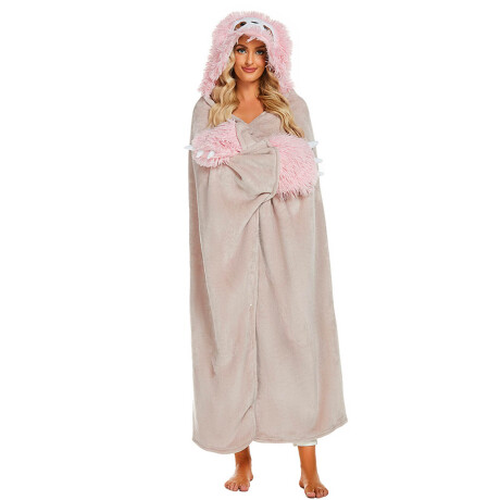 Manta Pijama Polar Adulto Oso Perezoso Capucha Oso