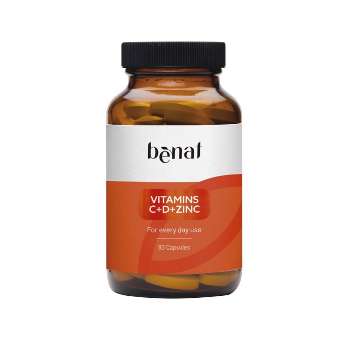 BENAT VITAMINS C+D+ZINC FR. X 60 CAPS. única