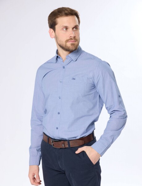 CAMISA A CUADROS Azul