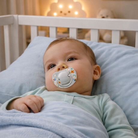 Chupete X2 Fisiológico SX Pro 0-6m Silicona Ultra Soft Blanco