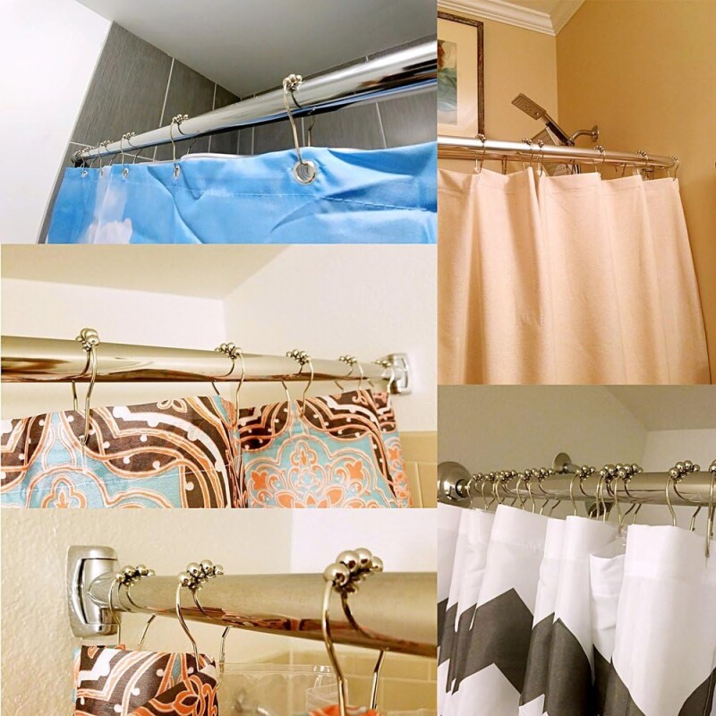Set ganchos para cortinas de baño Set ganchos para cortinas de baño