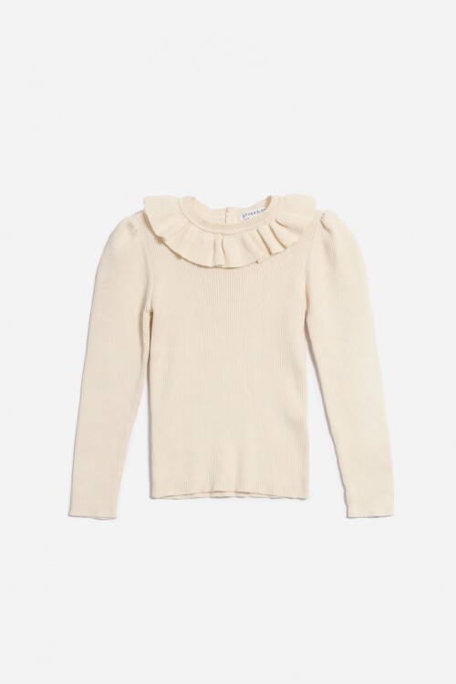 Sweater con volado CRUDO