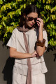 BLUSA LINO CRUZ BEIGE