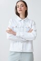 Campera clásica de jean blanco