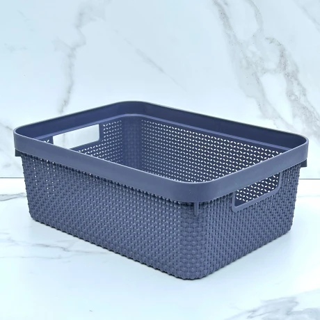 Canasto Organizador Tramado Polipropileno Alto 13cm x Ancho 16cm x Largo 36cm Canasto Organizador Tramado Polipropileno Alto 13cm x Ancho 16cm x Largo 36cm