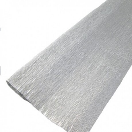 Papel Crepe Metalizado Plateado