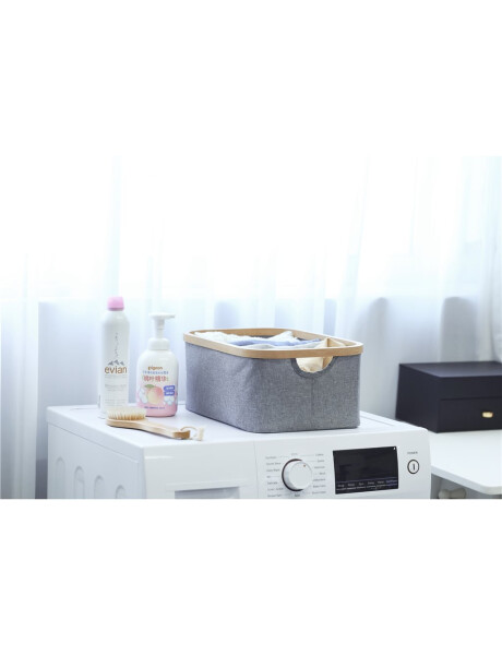 ORGANIZADOR BORDE MADERA 38X26X16CM EXT TELA GRIS ORGANIZADOR BORDE MADERA 38X26X16CM EXT TELA GRIS