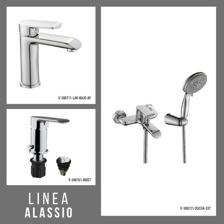 JUEGO DE GRIFERIA LAVATORIO BAJO DUCHA EXTERIOR Y GRIFERIA DE BIDET 000