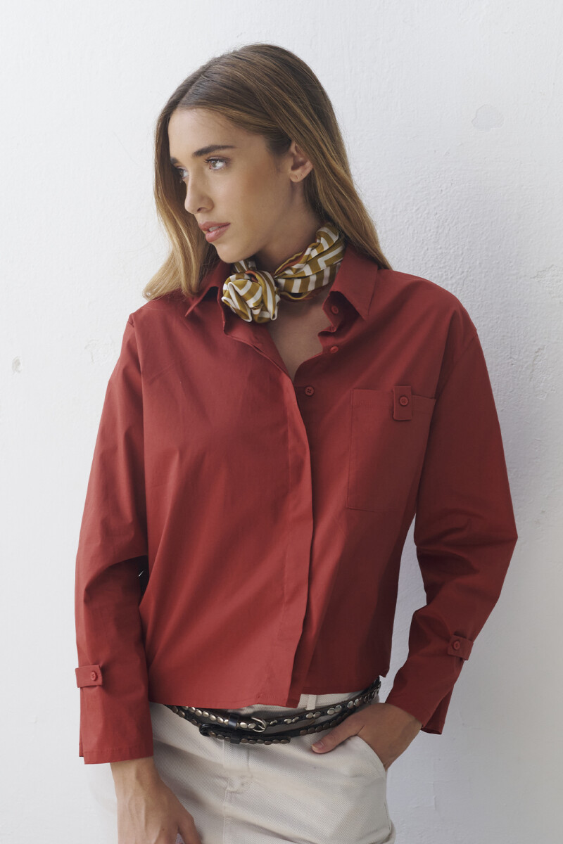 CAMISA COTTON STRECH ROJO