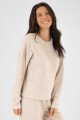Remera rib grueso beige Beige