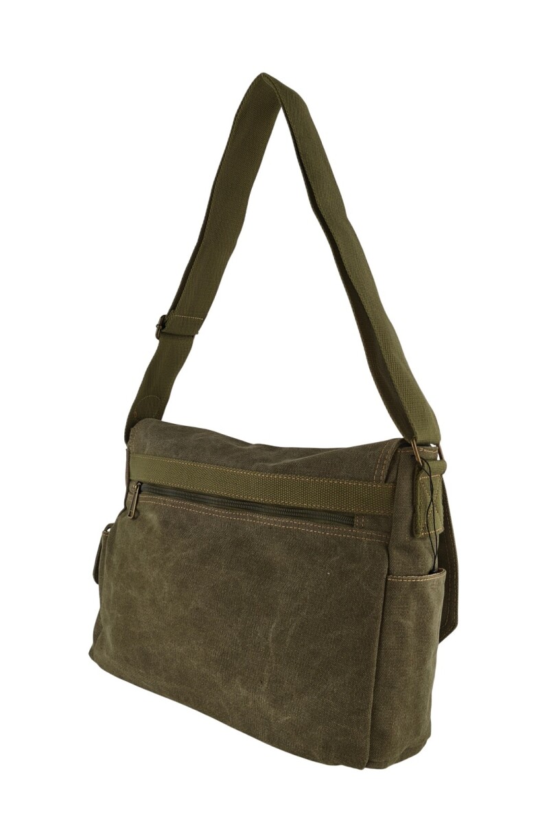 Bolso mensajero de lona Verde