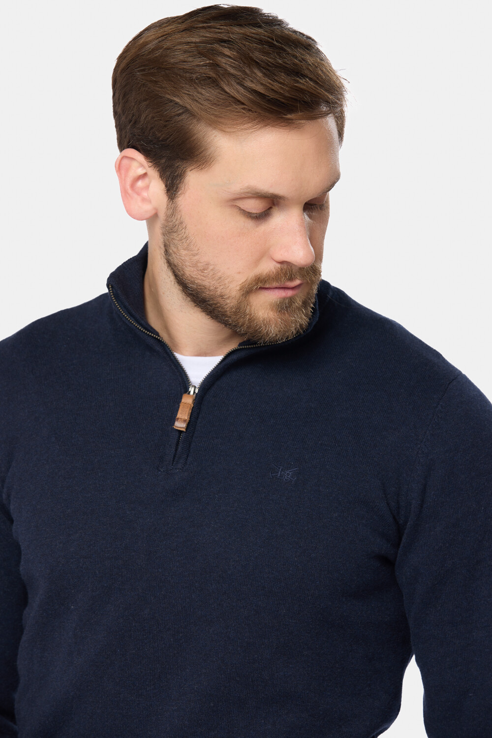 BUZO TEJIDO MEDIO CIERRE Azul