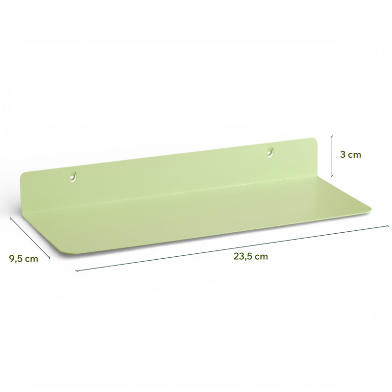 Estante plano grande para panel perforado pegboard metálico Verde