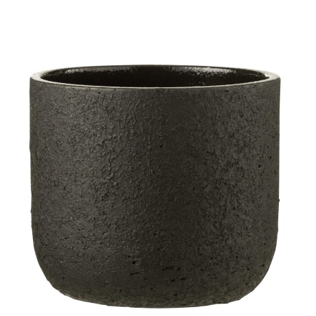 MACETA CERAMICA NEGRO RUSTIC