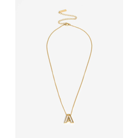 Cadena Corta con Dije Metal Dorado