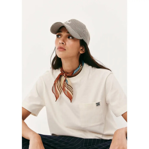 CAMISETA MM FEM BEGE MESCLA